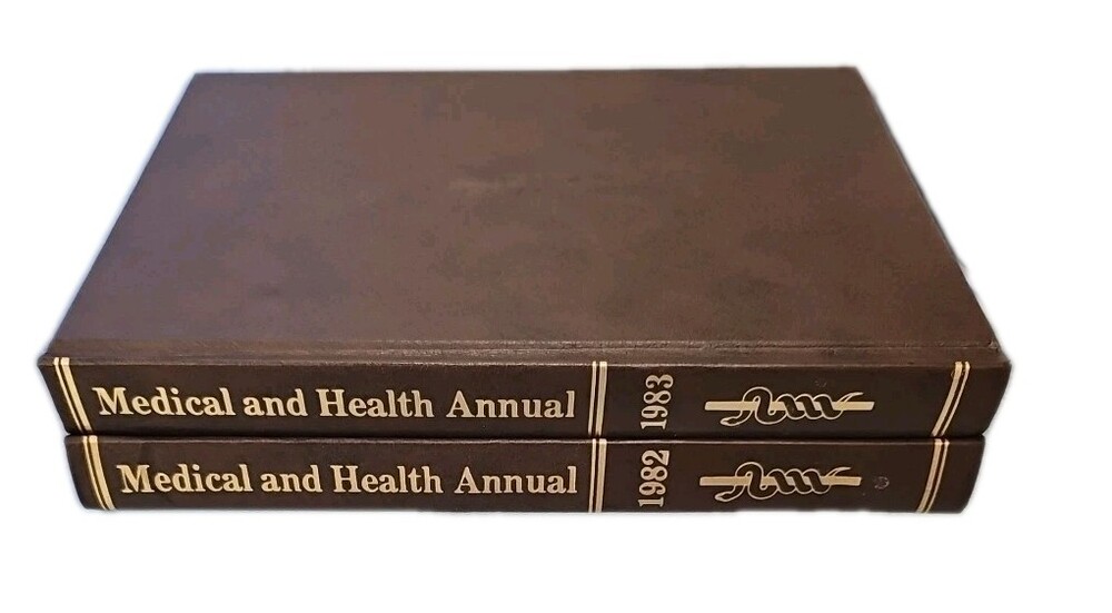 Lot Of 2 Vintage Encylopedia Britannica Medical and Health Annual, 1982 & 1983
